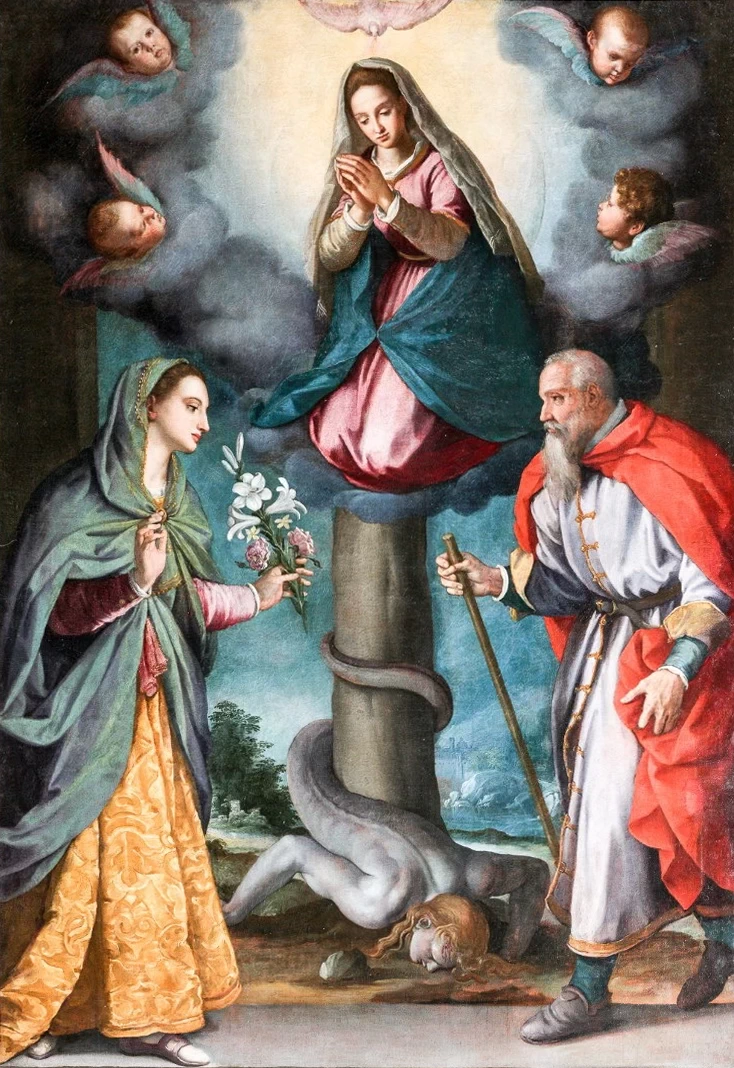 71-Immacolata concezione con Sant'Anna e San Gioacchino